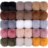 BQTQ 30 Pieces Faux Fur Pom Pom Balls with Elastic Loop Faux Rabbit Fur Fluffy Pompoms for Hats Beanie Scarves Gloves Bags Accessories(15 Soft Colors, 2 Pcs Each Color)