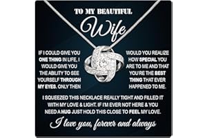 LARVINCY To My Wife Necklace From Husband With Heartfelt Message, To My Soulmate Necklace For Women, Necklace For Wife From Husband, Soulmate Gifts For Her, Birthday Gifts For Wife, Wife Birthday Gift Ideas