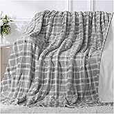 LunaHush Electric Blanket Heated Full Size-72" x 84" Heated Blanket with 8 Heat Levels & 10 Hours Auto Off, Fast Heating Sherpa Blankets with ETL & FCC Certification, Washable, Grey Plaid