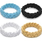 Yinkin 4 Pcs Sailors Knot Bracelet Nautical Bracelet White Black Blue Brown | Cotton Nautical Bracelet, for Works Well with Varied Styles of Clothing or Jewelry, 22 Cm/ 8.66 Inches in Length, Light, Soft