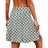 COOrun 20" Tennis Skirt Women Knee Length Golf Long Skort with Pockets High Waisted Athletic Sports Inner Shorts Skirts S-3XL