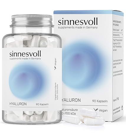 EINFÜHRUNGSANGEBOT - sinnesvoll Hyaluronsäure Kapseln, vegan und Hochdosiert 400mg (1 x 90 Kapseln)