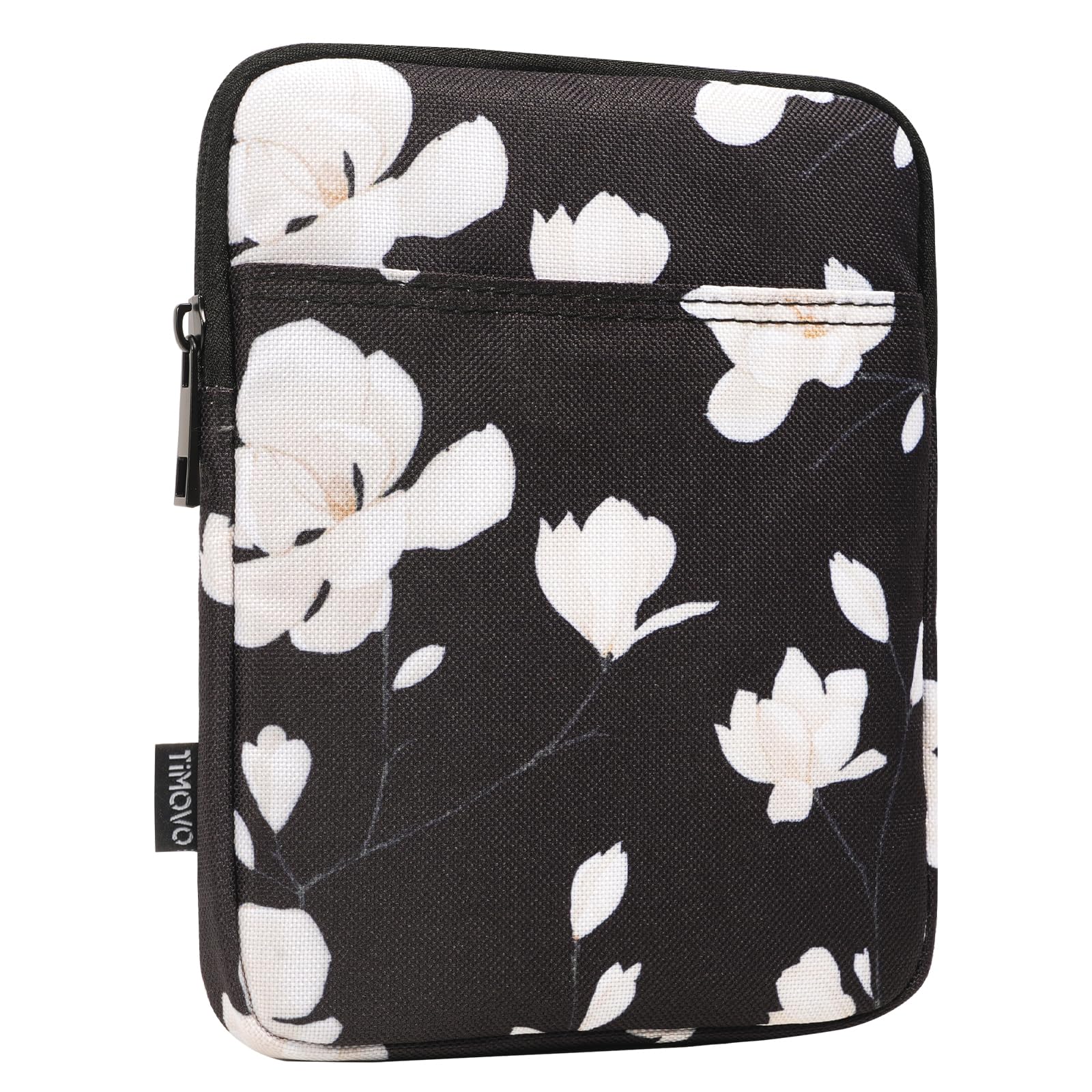 TiMOVO 6-7 Inch Sleeve Case for eReader Book Paperwhite/Colorsoft Signature Edition, Protective Sleeve Cover Pouch Bag Carrying Case for E-Reader/Oasis & Kobo Devices, Black&White Magnolia — image 1
