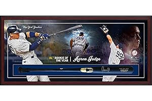 Aaron Judge Yankees Framed Autographed Rookie of the Year Bat Collage Shadowbox - Autographed MLB Bats