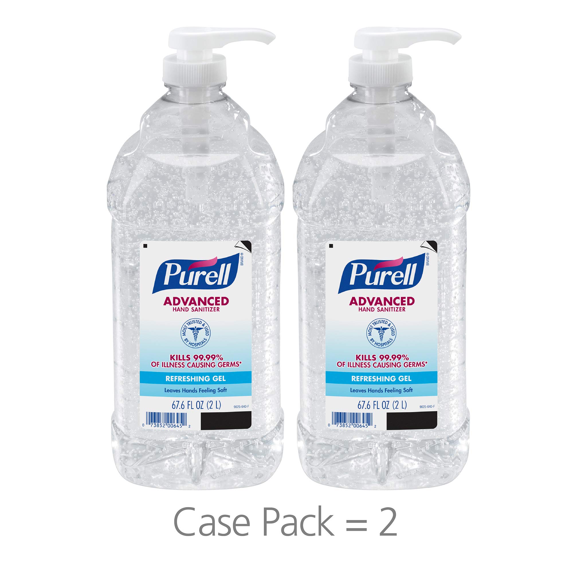 PURELL Advanced Hand Sanitizer, Refreshing Gel, 2 Liter Hand Sanitizer