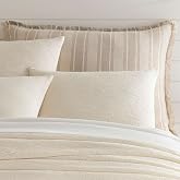 Pine Cone Hill Capitola Ivory Solid Cotton Duvet Sham, Standard