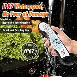 Meat Thermometer, IP67 Waterproof Digital Meat
