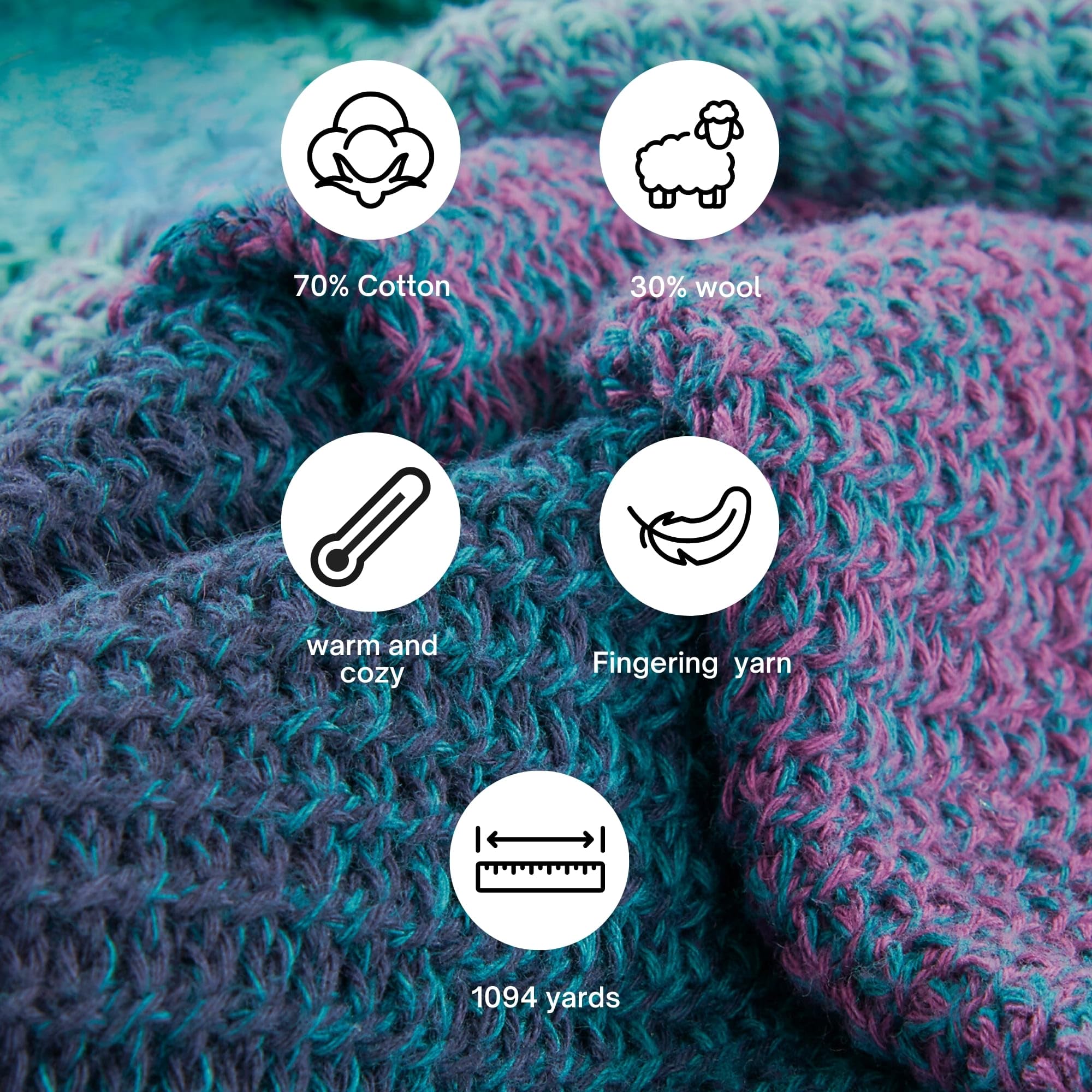 Scheepjes Woolly Whirl Yarn, 1000m - 472 Sugar Sizzle