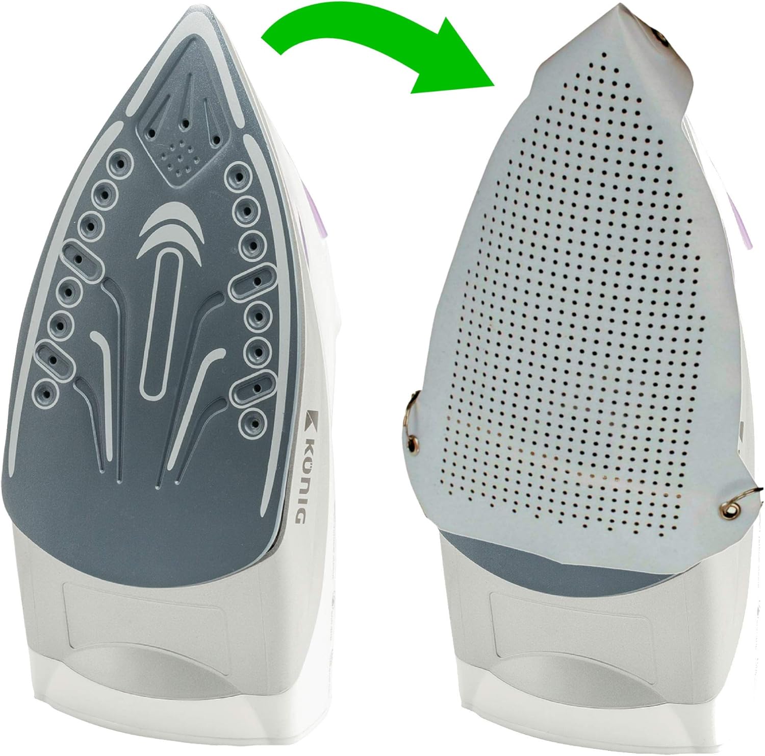 tronicxl teflón plancha Suela protege Ropa ZB para Philips Bosch, Siemens, AEG Rowenta marrón Tefal Severin DeLonghi