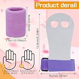 Abeillo Gymnastics Grips Wristbands Set Purple for Kids Girls X-Small view 2