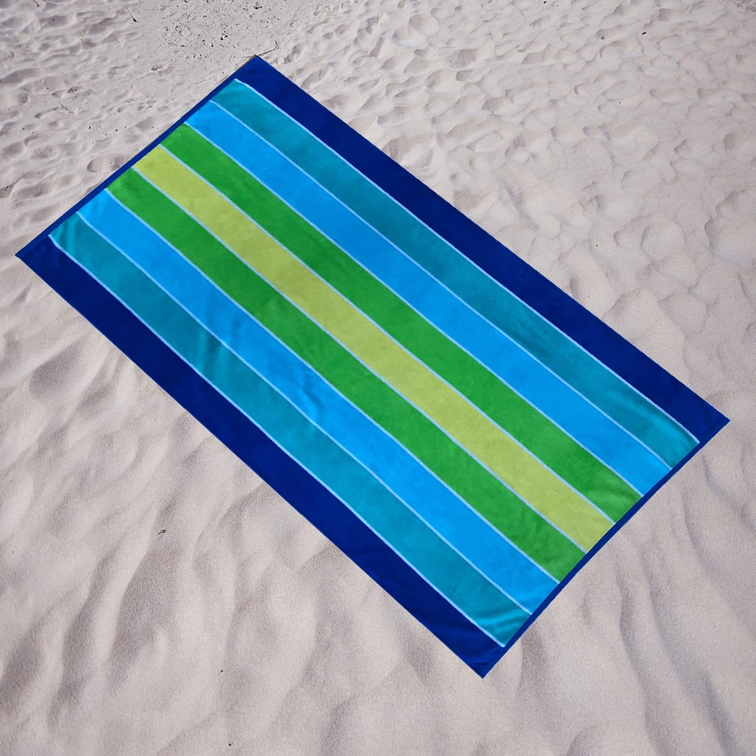 Espalma Carribbean Stripe Oversized Beach Towel Clearance, Over Sized Large Luxury