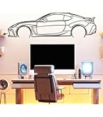 Plaque murale Porsche 911 GT3 RS en métal – Silhouette déco
