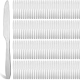 Nuenen 200 Pcs Dinner Knives Set 8.4 Inches Serrated Table Knives Durable Stainless Steel Butter Steak Silverware Bulk for Home, Restaurant, Kitchen, Dishwasher Safe and Mirror Polished