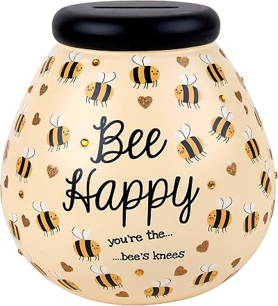 Pot Of Dreams Box Bumble Bee Money Pot Ceramic Piggy Bank Home Decor