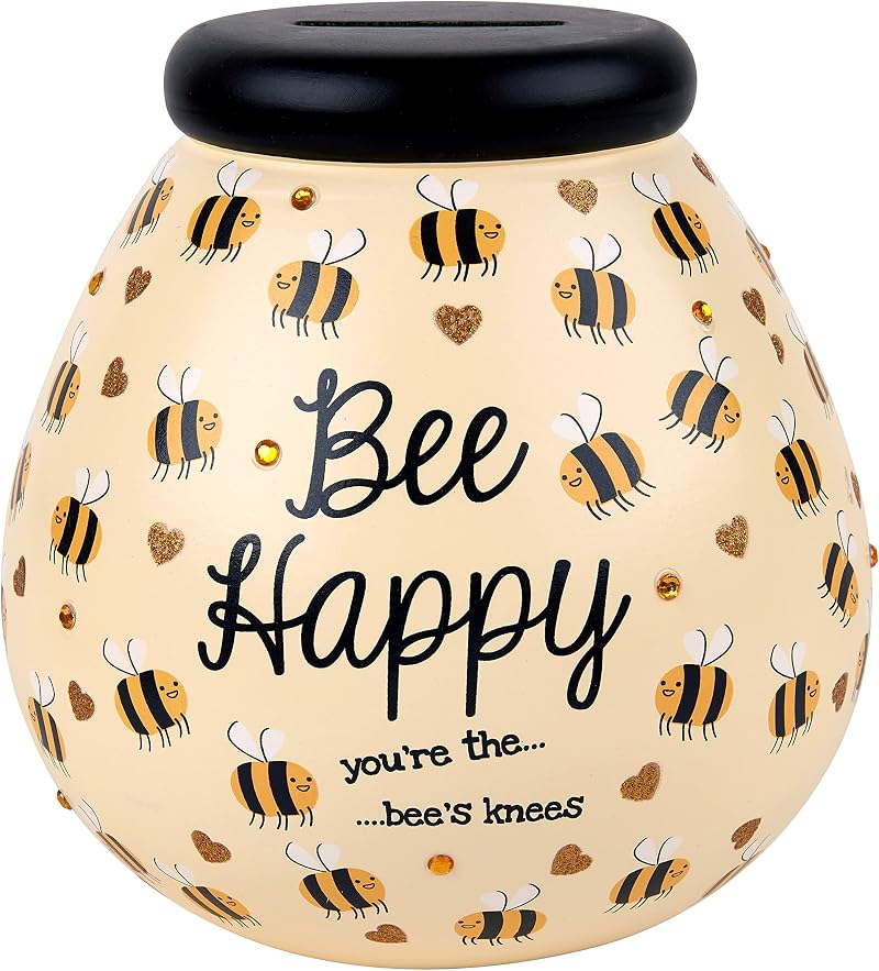 Pot Of Dreams Box Bumble Bee Money Pot Ceramic Piggy Bank Home Decor