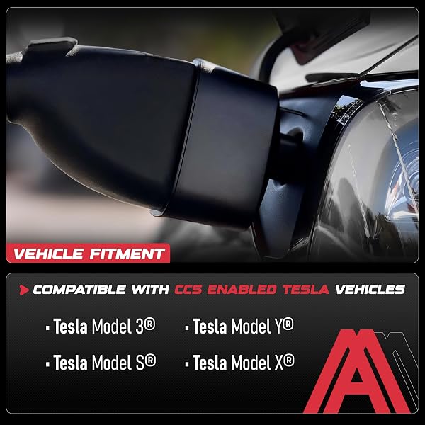 CCS1 ADAPTER BY AA IGNITION COMPATIBLE WITH TESLA MODEL 3, Y, S, X WITH CCS CHARGING – SUPPORTS LEVEL 3 UP TO 250KW – 500V POWER DC FAST LEVEL 3 CHARGING – UL CERTIFIED