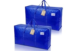 NOCOEX Moving Bags Heavy Duty - Extra Large Foldable & Waterproof Storage Bag with Zippers & Handles - Space Saving Packing T
