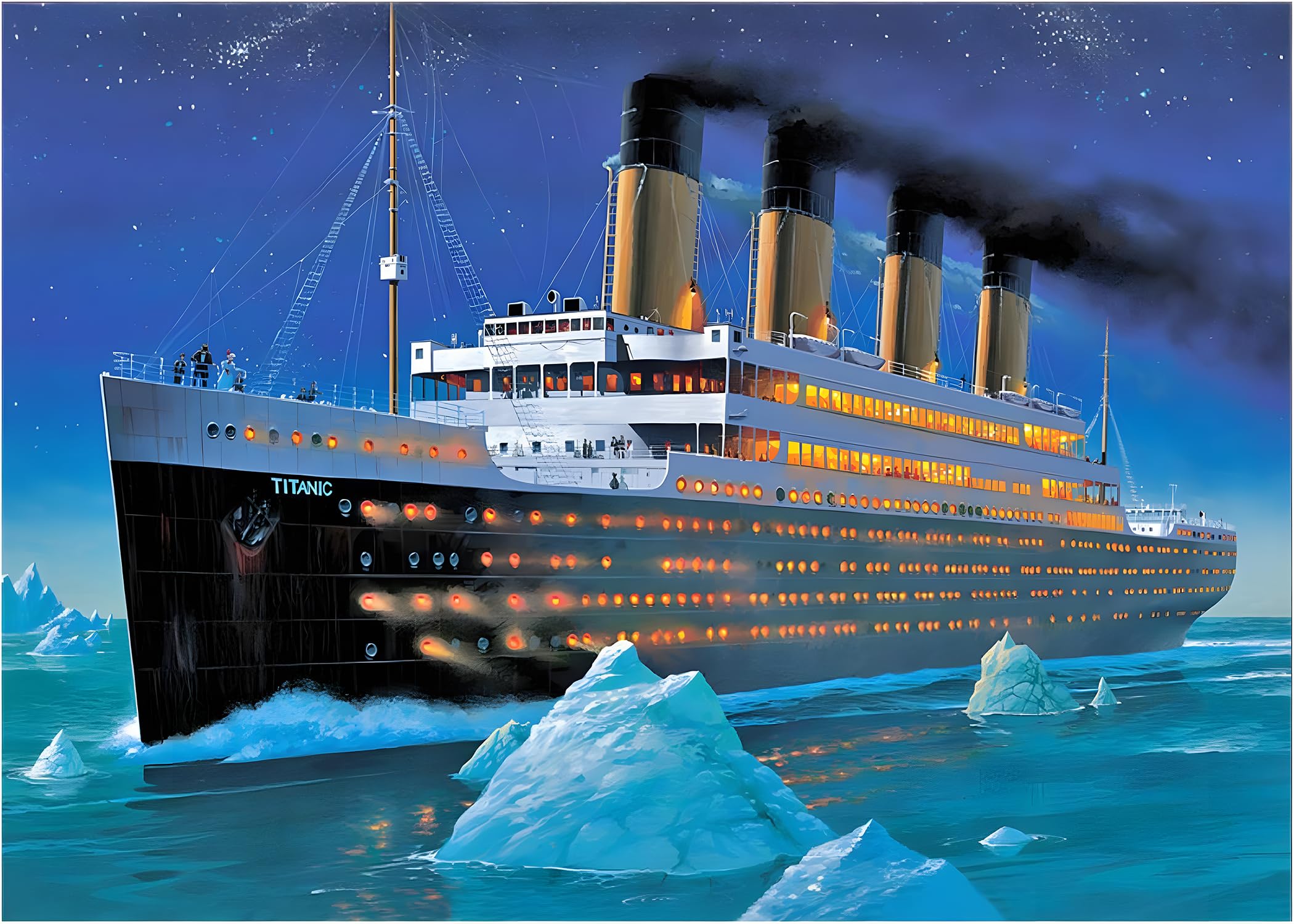 MXJSUA 5D Ship Diamond Painting Kit Full Drill Ship Diamond Arts Painting Kits for Adults Gem Painting Picture Supplies Arts Craft Home Wall Sticker Decor 30x40cm