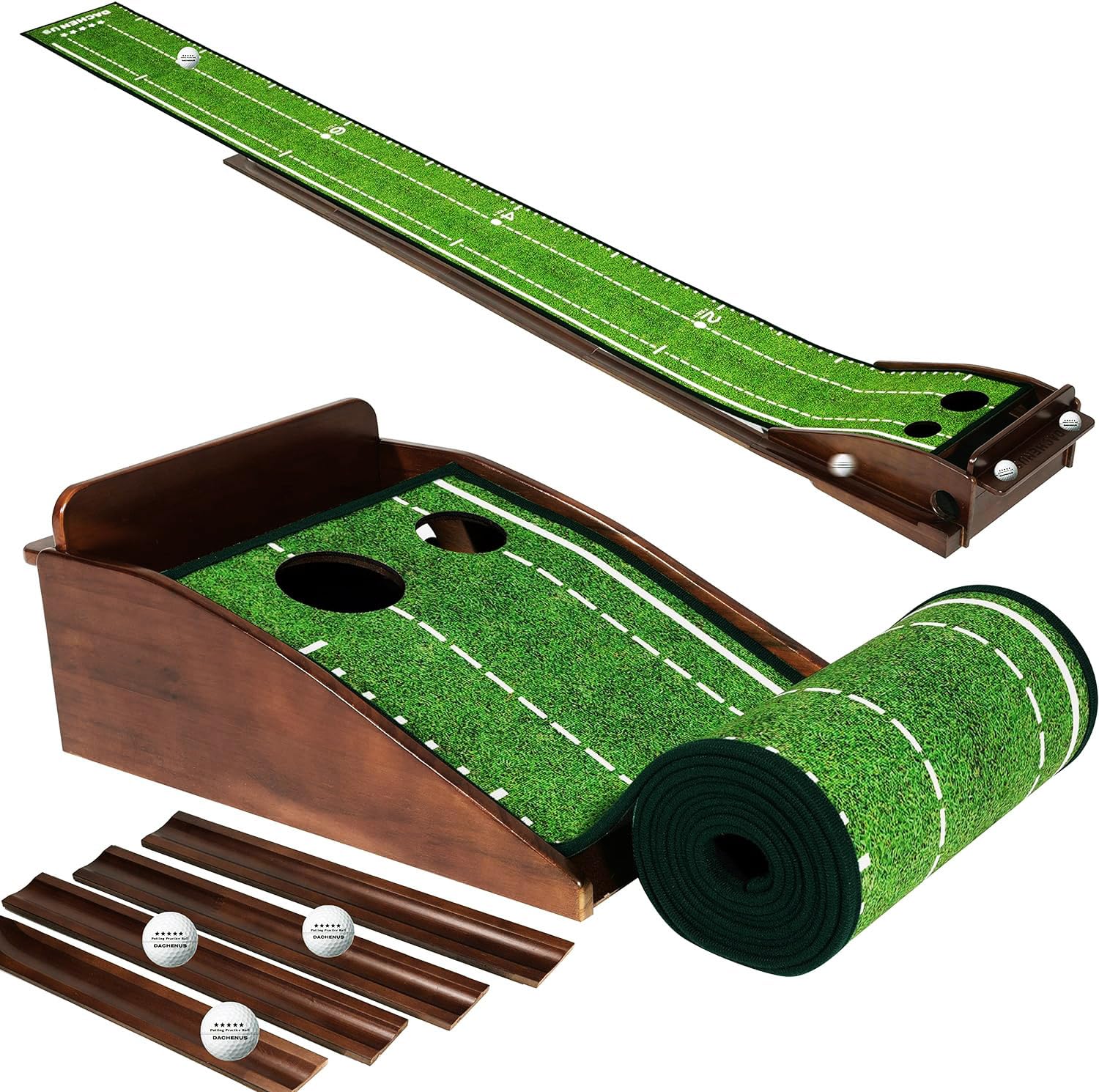 Putting Green Indoor Mat Outdoor Golf Putting Mat with Automatic Ball Return - Ideal for Home, Office, and Outdoor Use Image Putting Green Indoor Mat Outdoor Golf Putting Mat with Automatic Ball Return - Ideal for Home, Office, and Outdoor Use Image