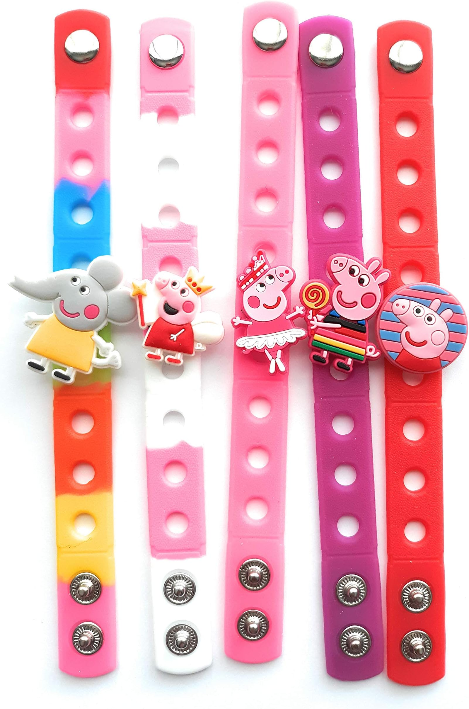5 Bracelet Sets Party Favors by Worked Like A Charm| Shoe Charm Birthday Party Supply