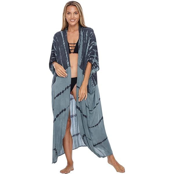 Phagun Women's Plus Size Kaftan - Black Floral Paisley Print, Summer Beach Coverup, 38 Inch Length - View #10
