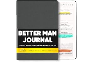PRODUCTIVITY STORE Better Man Journal - Gratitude Journal – 5 Minute Journal - Reflection Manifestation Journal for Mindfulness & Self Care Journal – Goal/Guided Gratitude Journal for Men