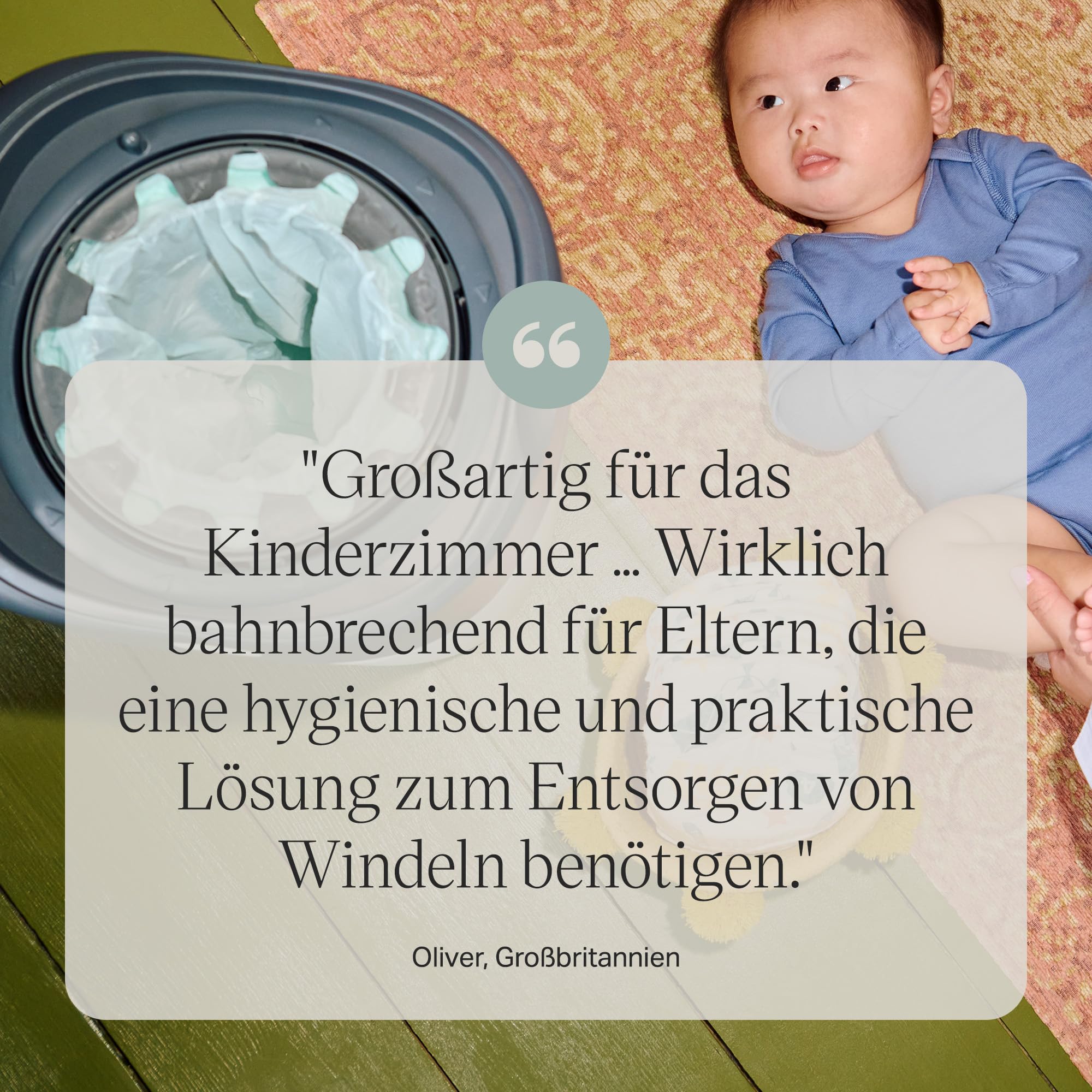 Tommee Tippee Twist & Click Advanced Windeleimer, mit 12-er Pack Nachfüllkassetten mit einer mehrschichtigen, antibakteriellen Folie gefüllt, Weiß (Verpackung kann variieren) 8