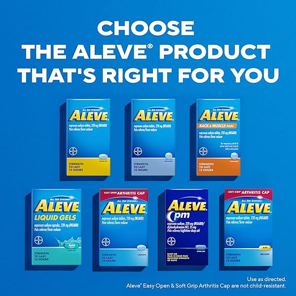 ALEVE PAIN RELIEF NAPROXEN SODIUM CAPLETS ‐ 50 COUNT