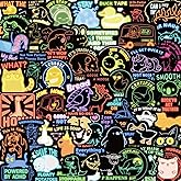 50PCS Neon Funny Stickers for Adults, Funny Meme Water Bottles Stickers Pack, Cute Animal Sticker for Laptop Phone, Funny Gift