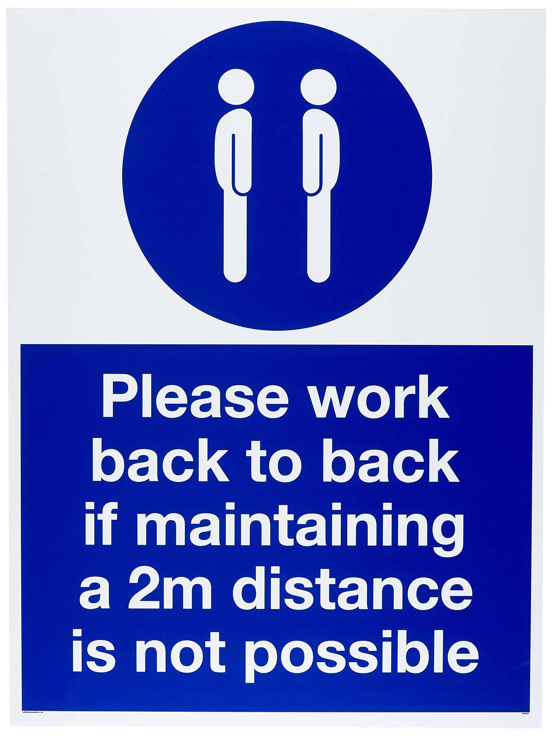 Please work back to back if maintaining 2m distance is not possible