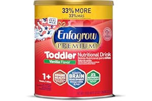 Enfagrow PREMIUM Toddler Nutritional Drink, Natural Vanilla Flavor, Omega-3 DHA for Brain Support, Prebiotics & Vitamins for Immune Health, Powder Can, 32 Oz