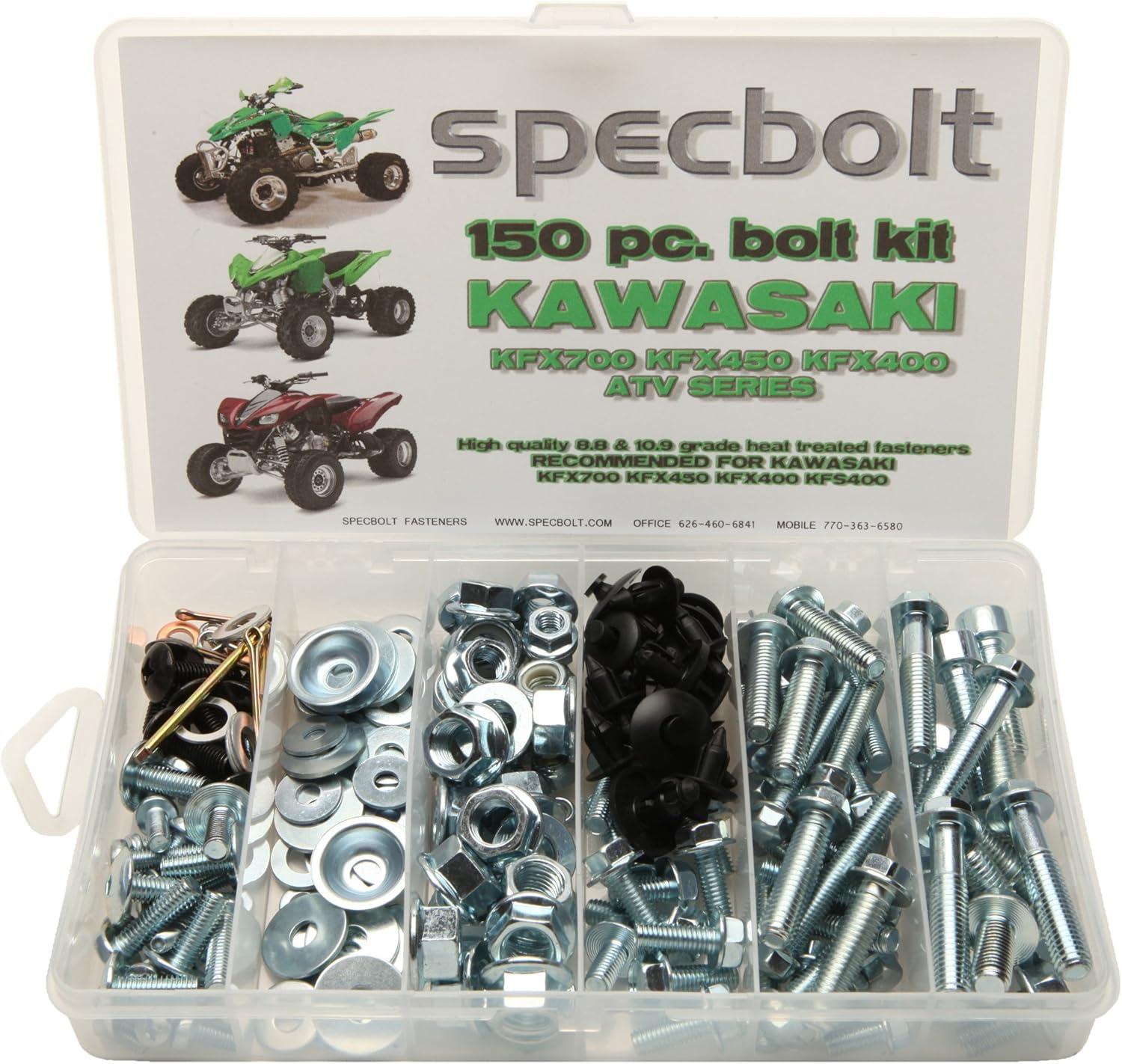ATV Maintenance Kit 250pc Kawasaki KFX ATV Bolt Kit - OEM Spec - Foto 3