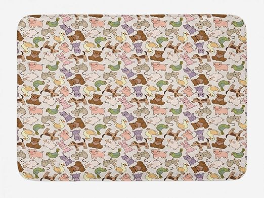 Estera De Bano De Animales Dibujos Animados Para Ninos Estilo De