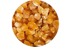 GAF TREASURES Wholesale Calcite Rough Natural Stones Small, Raw Calcite Crystals (Orange Calcite, 1 Pound)