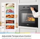 COMFEE' 60L Built-in Oven 8 Function Air Fry Steam Clean Black -BK view 6