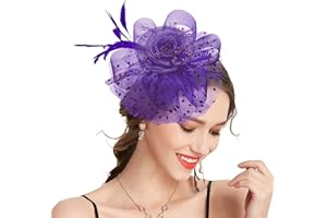 Takmor Fascinators for Women, Kentucky Derby Hats for Women Tea Party Tea Party Hat for Women for Church Wedding Cocktail