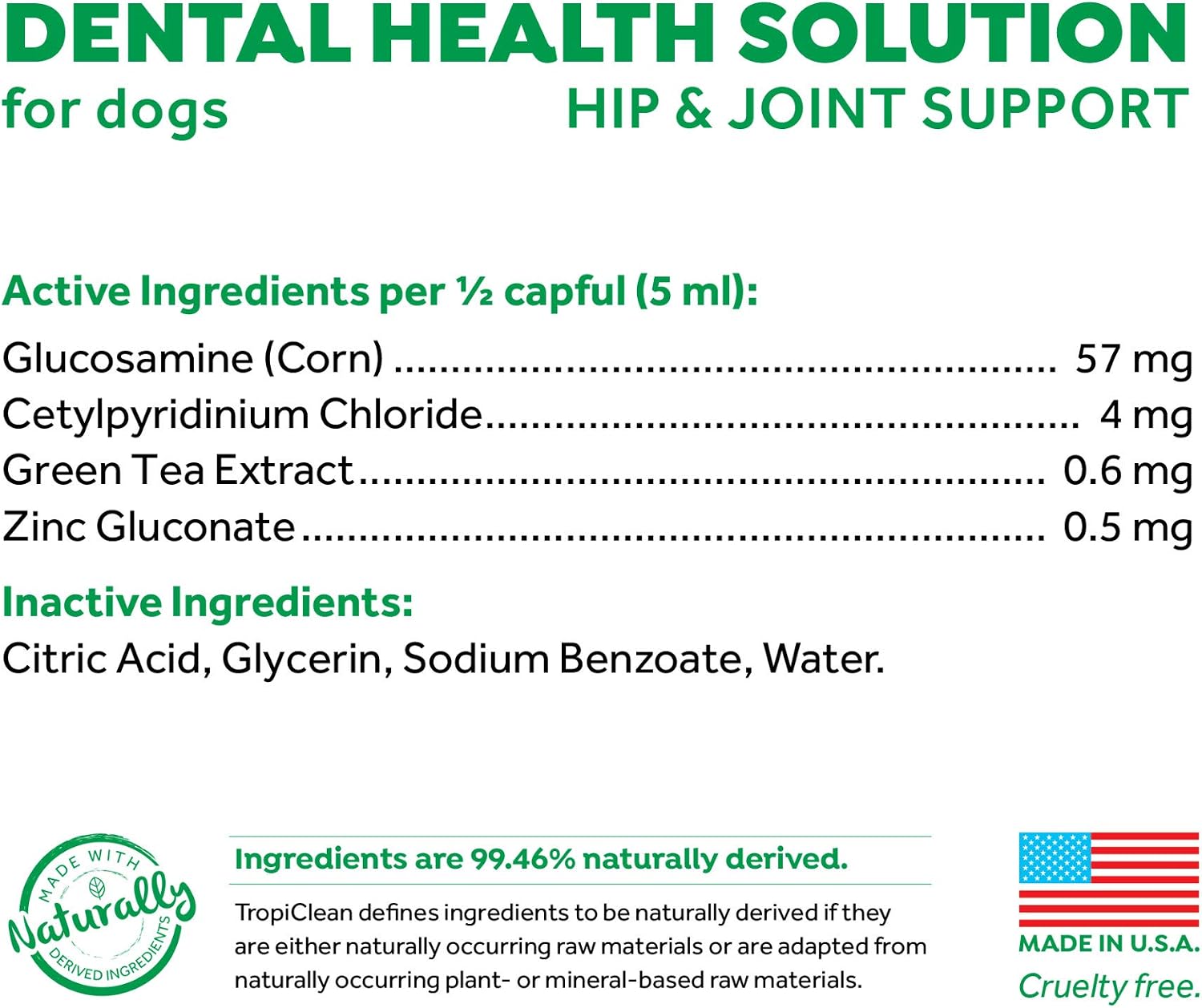 TropiClean Fresh Breath Dog Teeth Cleaning, Dog Dental Care for Bad Breath, Breath Freshener, Water Additive Mouthwash - Image 4
