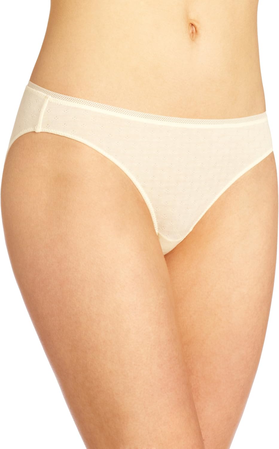 Splendid Intimates Women's Pointelle Bikini Panty, Butter, Large at