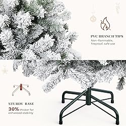 YITAHOME Prelit Snow Flocked Artificial Full