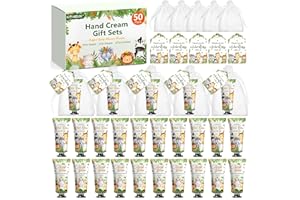 KONEUK 50 Pack Baby Shower Bulk Hand Cream Gifts Sets, Baby Shower Favors and Bridal Shower Favors for Guests with Thank You Card and Organza Gift Bags, Birthday Gifts, Appreciation Gifts for Guests (Animal)