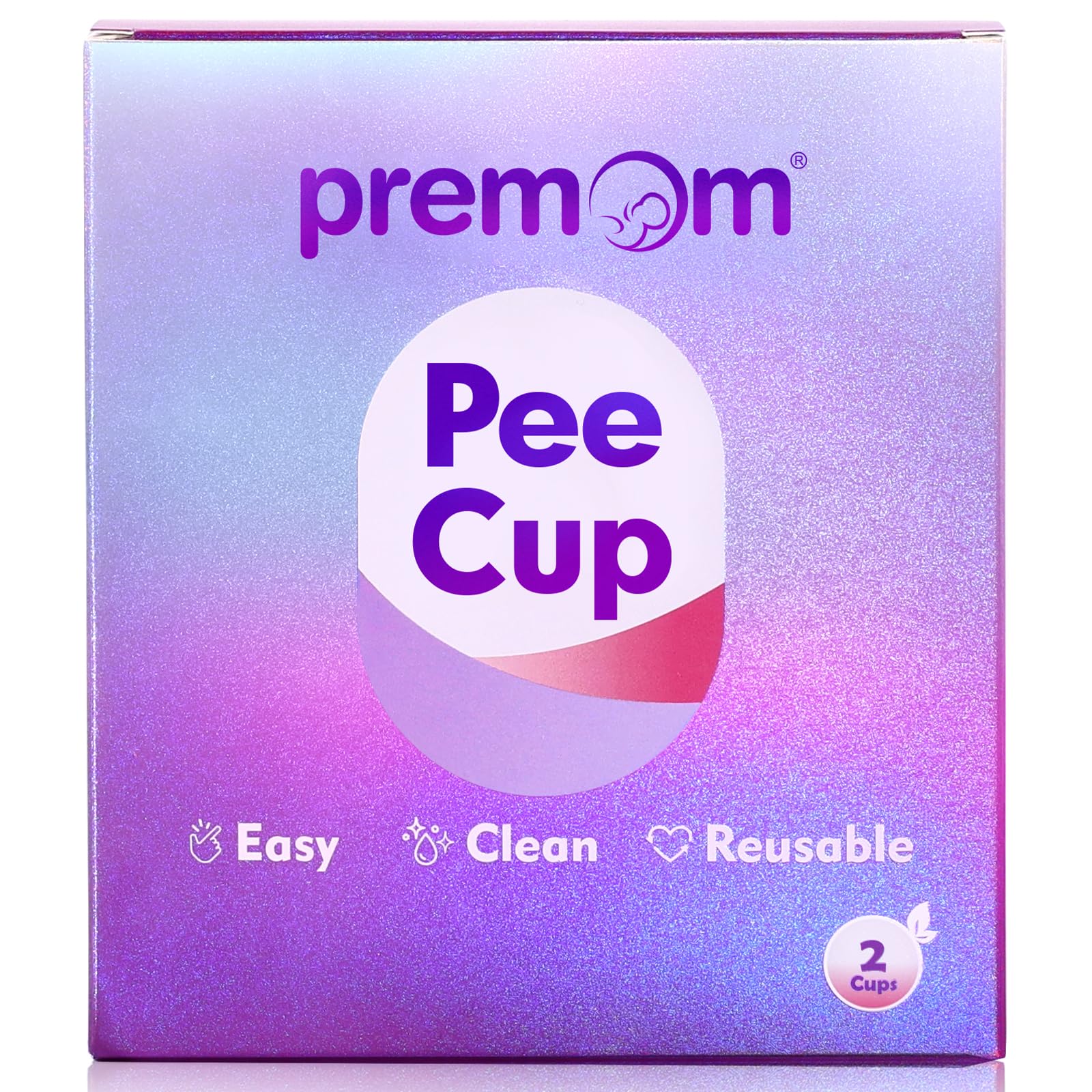Premom 2 Urine Cups for Ovulation & Pregnancy Tests: Reusable & Collapsible Pee Cups for Home Fertility Testing | Easy to Use & Clean - Essential Kit for Women with Urine Sample Detection