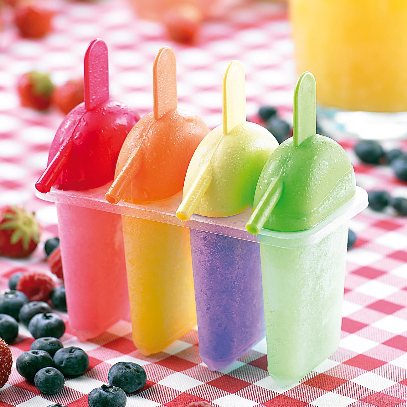 Form für selbstgemachtes Eis am Stiel mit Trinkhalm Rosenstein & Söhne