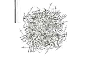 BELLAIRIS 200 Pack Double Head Skirting Thread Seamless Nail with 2PCS Specific Sleeve Tools, Invisible Double Headed Screws Hidden Nails With 2 Installation Barrels for Solid Wood Baseboard Without Marks