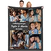 Lcyawer Custom Valentines Day Birthday Gifts for Girlfriend Boyfriend, Personalized Blanket with Pictures Text, Customized Photo Blanket and Throw, Christmas Anniversary Unique Gifts for Husband Wife