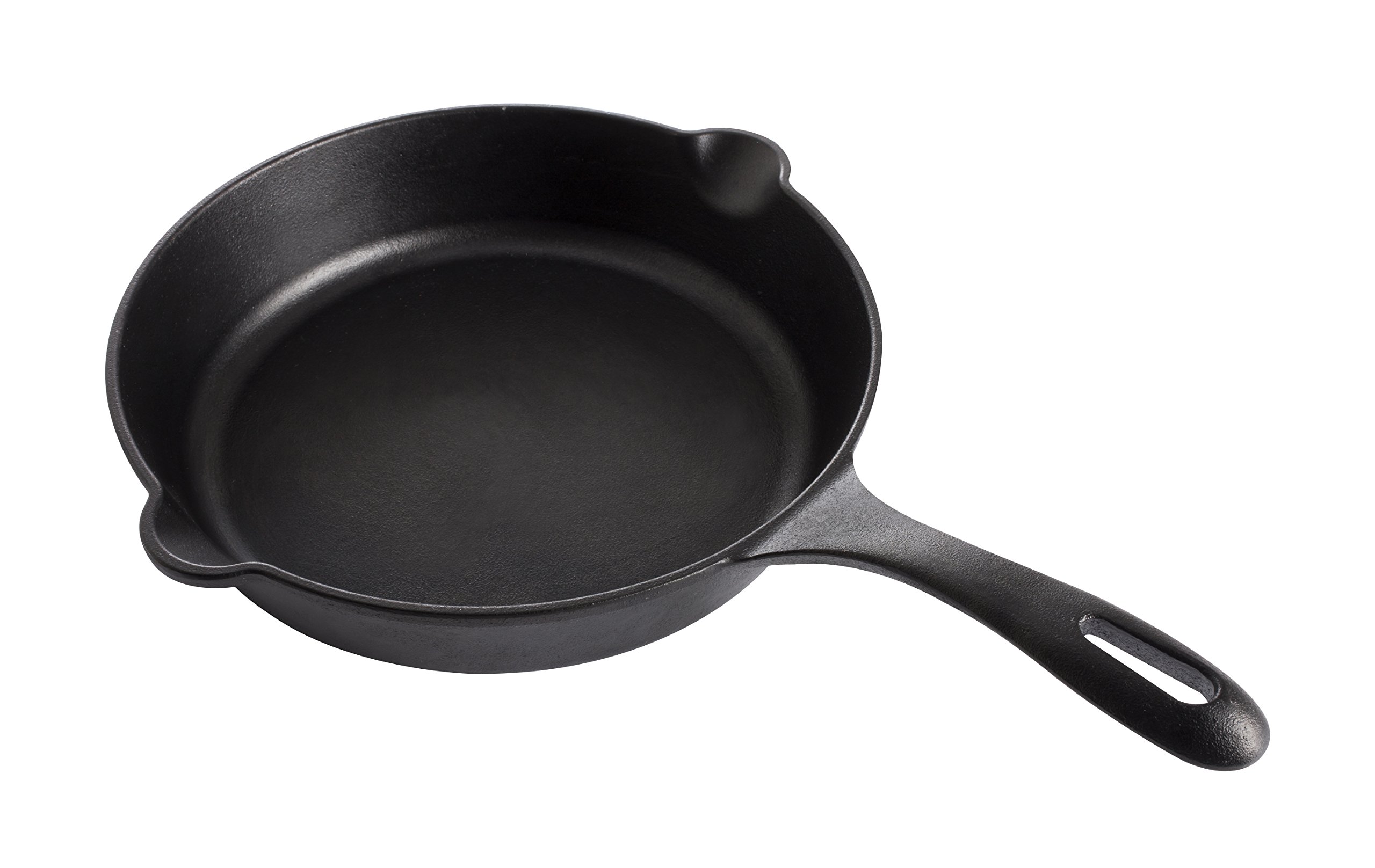 Medium Preseasoned Cast Iron Skillet by Victoria, 10inch Round Frying