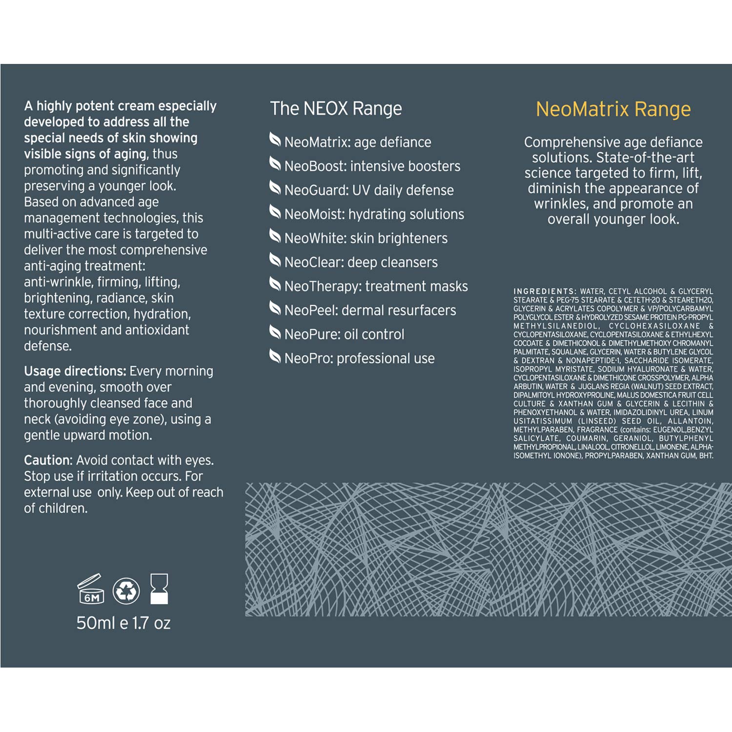 NeoMatrix Anti Wrinkle Cream Multi-Active Age Defying Cream by NEOX DERMACARE: 10 Treatments in One of Anti-Aging, Anti-Wrinkle, Firming, Lifting on Face, Neck or Neckline