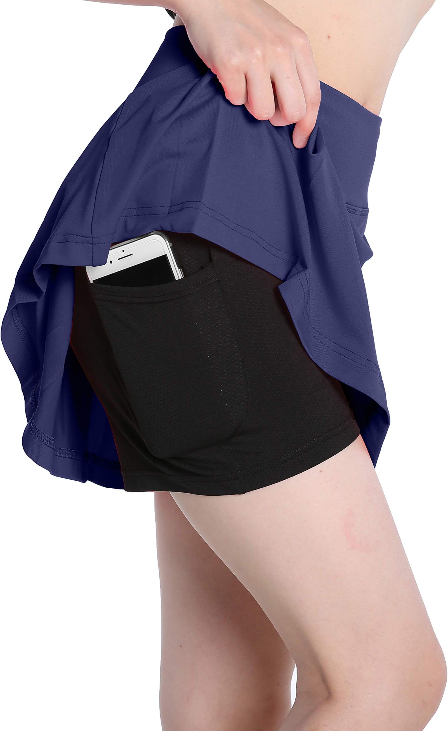Women's Tennis Skirts Athletic Running Skort Active Golf Skirts with Inner Shorts