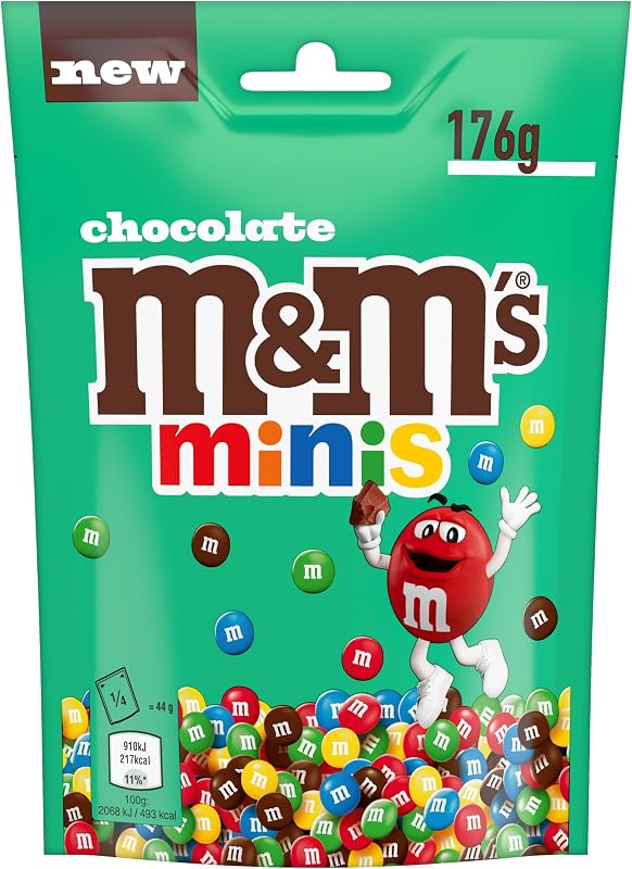 M&m's minis snack em bolas coloridas de chocolate ao leite 176g