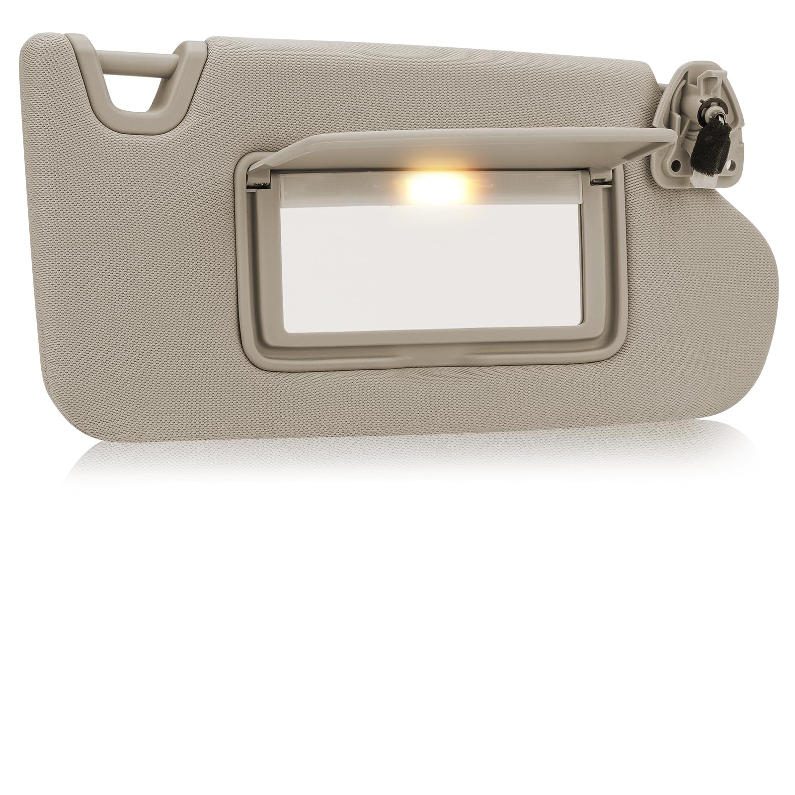 Photo 1 of Youxmoto Sun Visor Right Passenger Side for Nissan Altima 2013 2014 2015 2016 2017 2018, Beige with Vanity Mirror and Light, Replaces# 96400-3TA2A