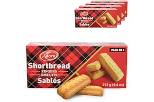 Shortbread Cookies (1 kg) Pack of 4 x 272g, Rich and Delicious Cookie Butter Fingers | Premium Quality Grocery Food | Ideal S